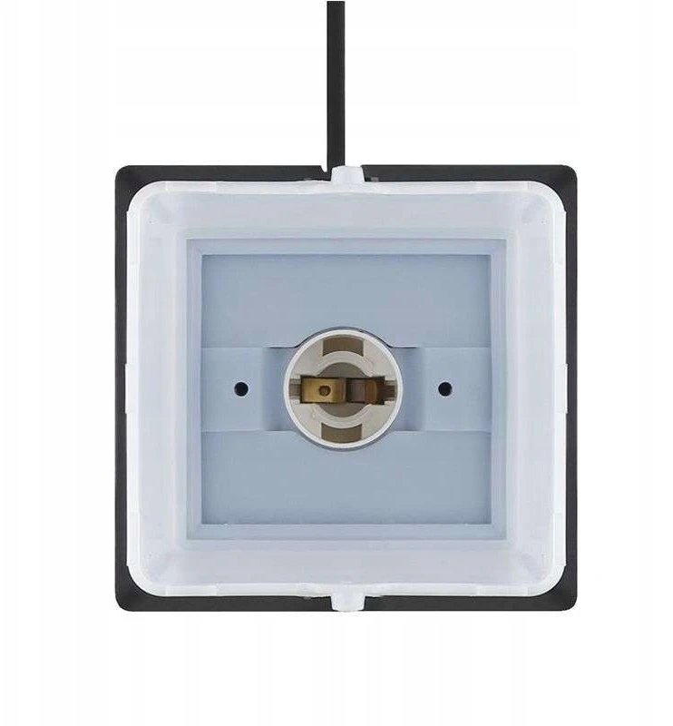 Solight polius sodo IP44 su LED apšvietimas plast 2 zasuvki hranol juoda
