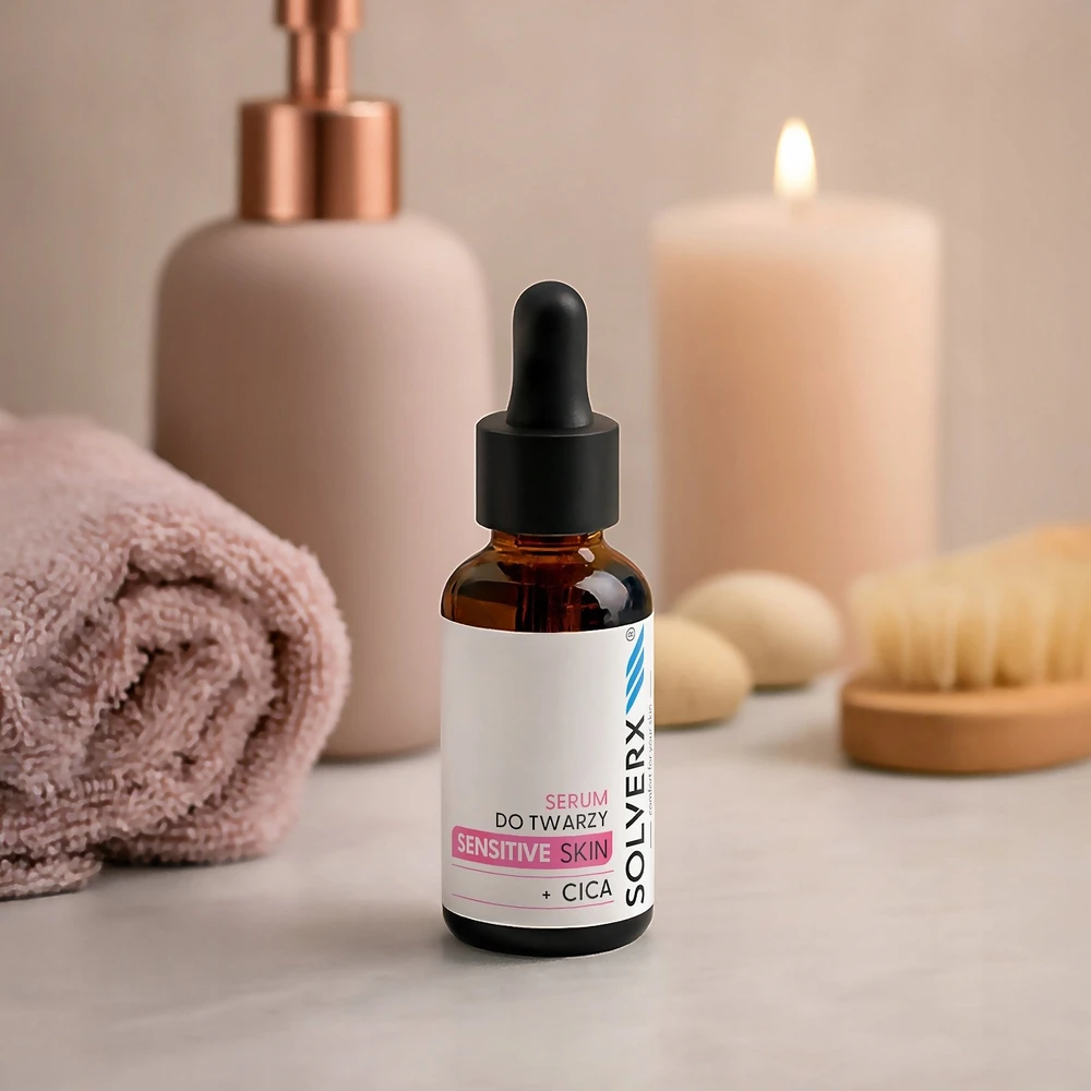 Solverx Sensitive Skin veido priežiūros priemonė su CICA 30 ml