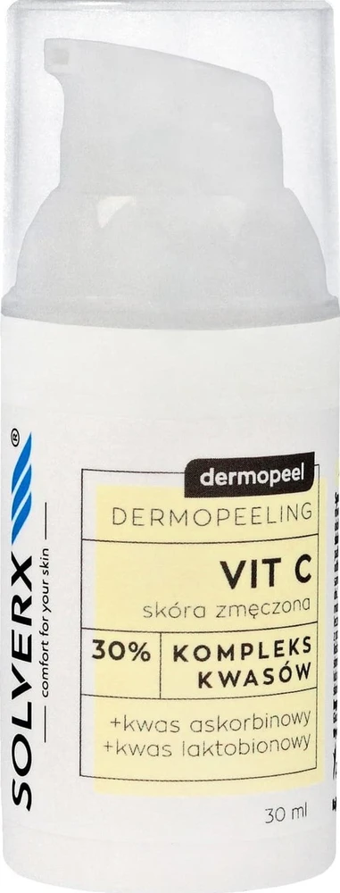 Solverx SOLVERX DERMOPEEL šveitiklis su 20 % askorbo rūgštimi, 30 ml