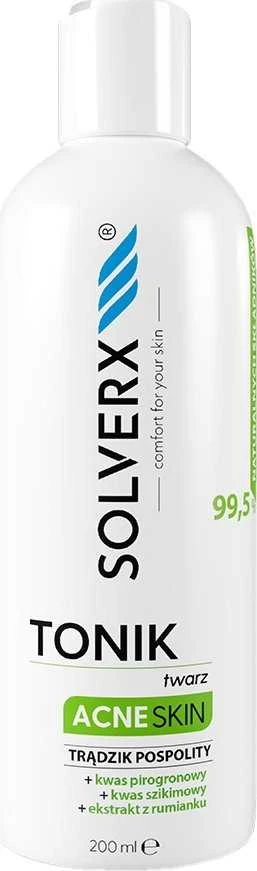 Solverx Acne Skin veido tonikas spuoguotai ir riebiai odai 200ml