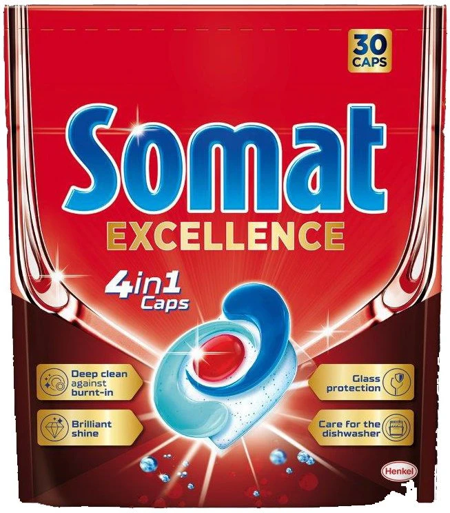 Kapsulės indaplovėms SOMAT, 30 vnt.
