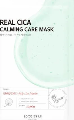 Some By Mi Real Cica Calming Care Mask raminanti veido kaukė jautriai odai, 20 g
