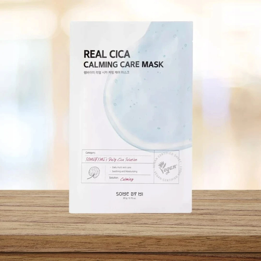 Some By Mi Real Cica Calming Care Mask raminanti veido kaukė jautriai odai, 20 g