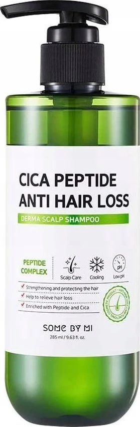 „Some By Mi“ – „Cica Peptide“ šampūnas nuo plaukų slinkimo, skirtas galvos odai ir galvos odai, 285 ml