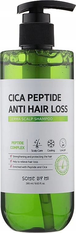 „Some By Mi“ – „Cica Peptide“ šampūnas nuo plaukų slinkimo, skirtas galvos odai ir galvos odai, 285 ml