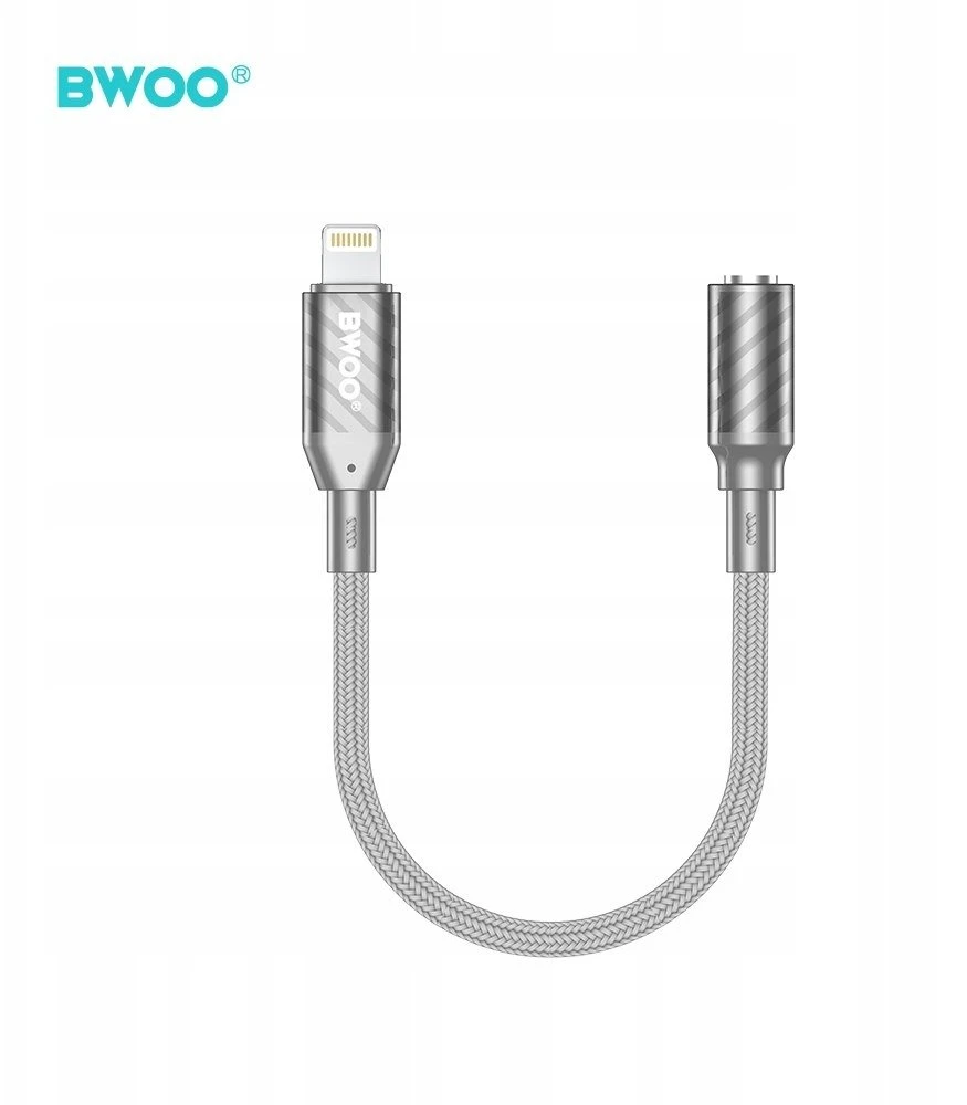 BWOO Lightning į 3.5mm adapteris su metalinėmis jungtimis