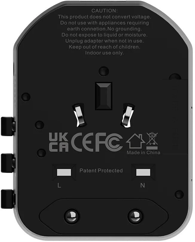 Įkroviklis Somostel Somostel maitinimo adapteris visam pasauliui 2x USB / Type-C 20W QC PD juodas SMS-Q43 (35522)