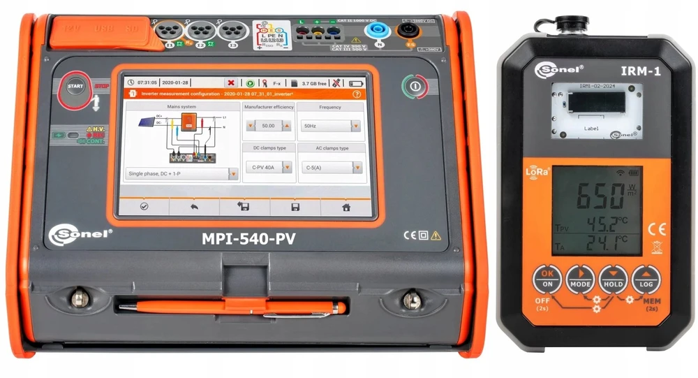 Sonel MPI-540-PV Saulės elektros ir fotovoltinių įrenginių parametrų matuoklis WMPLMPI540PVIRM1