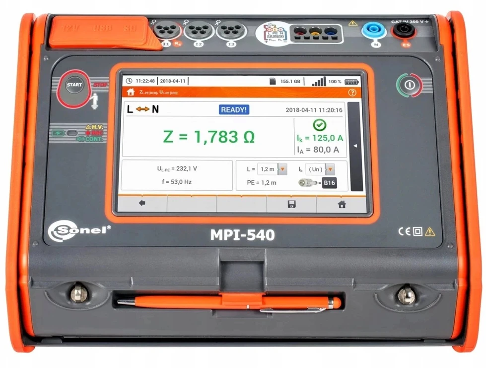 Sonel Rinkinys Daugiafunkcis elektros instaliacijos parametrų matuoklis su programine įranga MPI-540 + PE6 (WMPLMPI540SPE6)