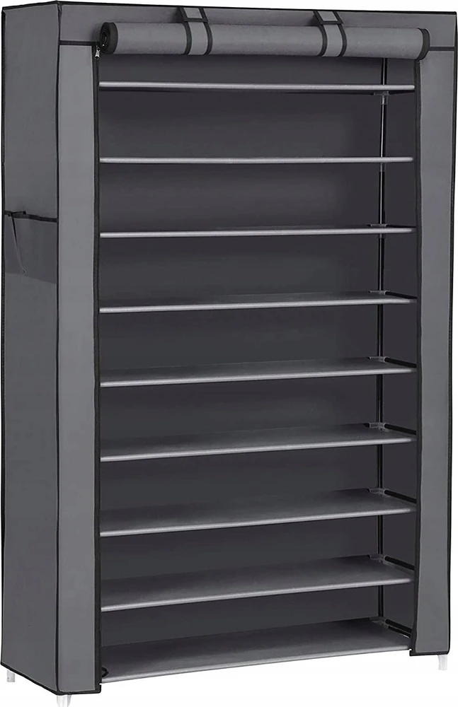 Songmics Batų stovas su dangčiu 88 cm Pilka