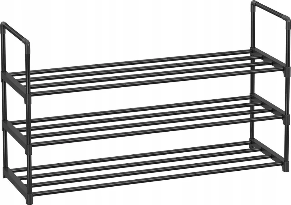 Songmics 3 lygių metalinė batų lentyna 30 x 116 x 55 cm, sukraunama viena ant kitos