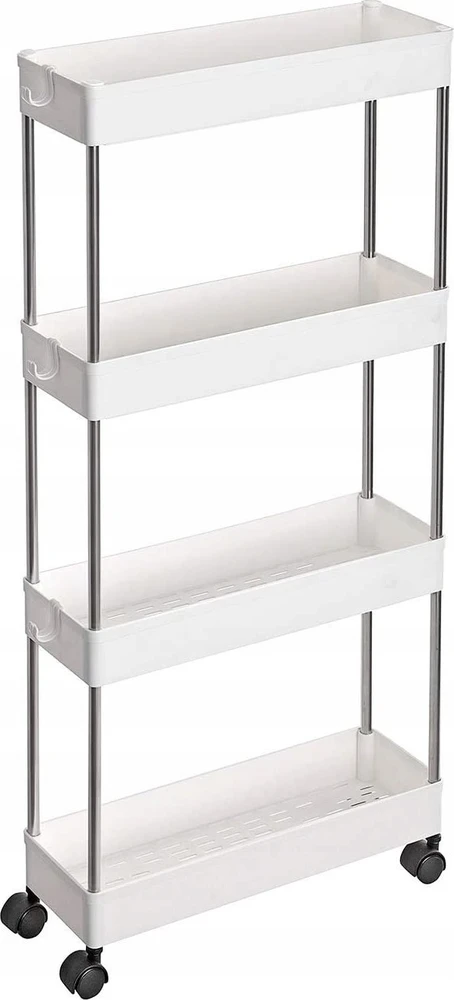 Top Lentyna ant ratukų Songmics KSC08WT, voniai ir virtuvei, balta, 40x14x86 cm