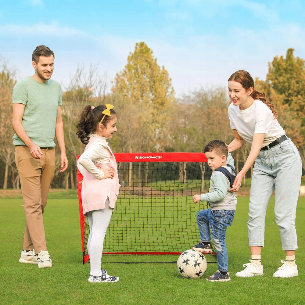 Songmics Futbolo vartai vaikams raudoni