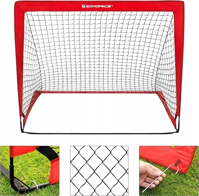 Songmics Futbolo vartai vaikams raudoni