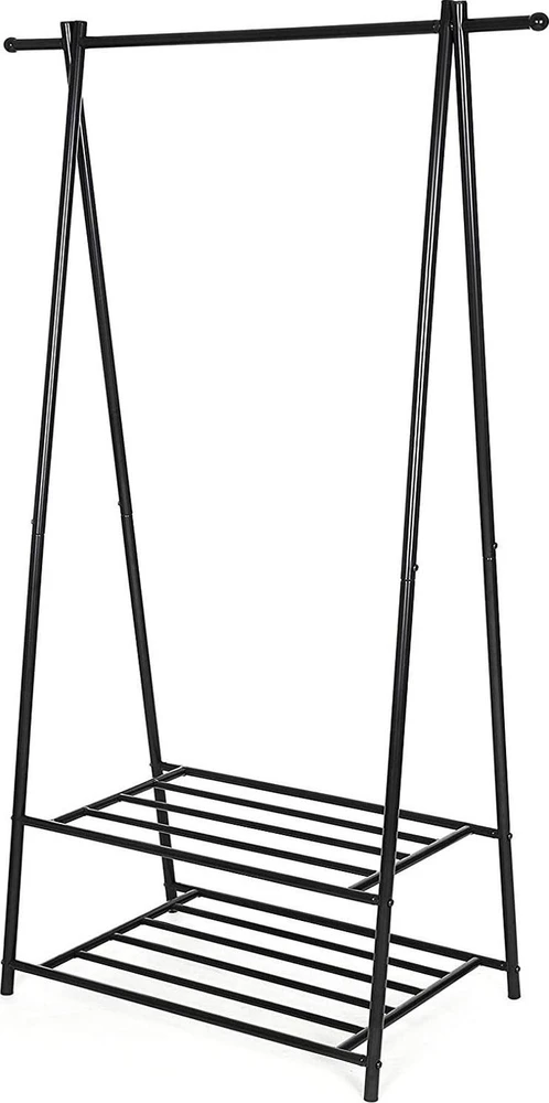 Songmics Metalinis drabužių stovas juodas