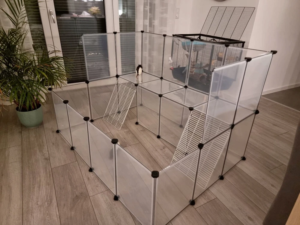 Songmics Naminių gyvūnėlių narvas mažiems gyvūnams Baltas