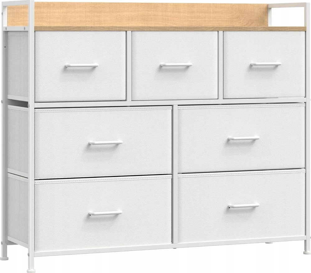 Songmics Komoda su 7 medžiaginiais stalčiais