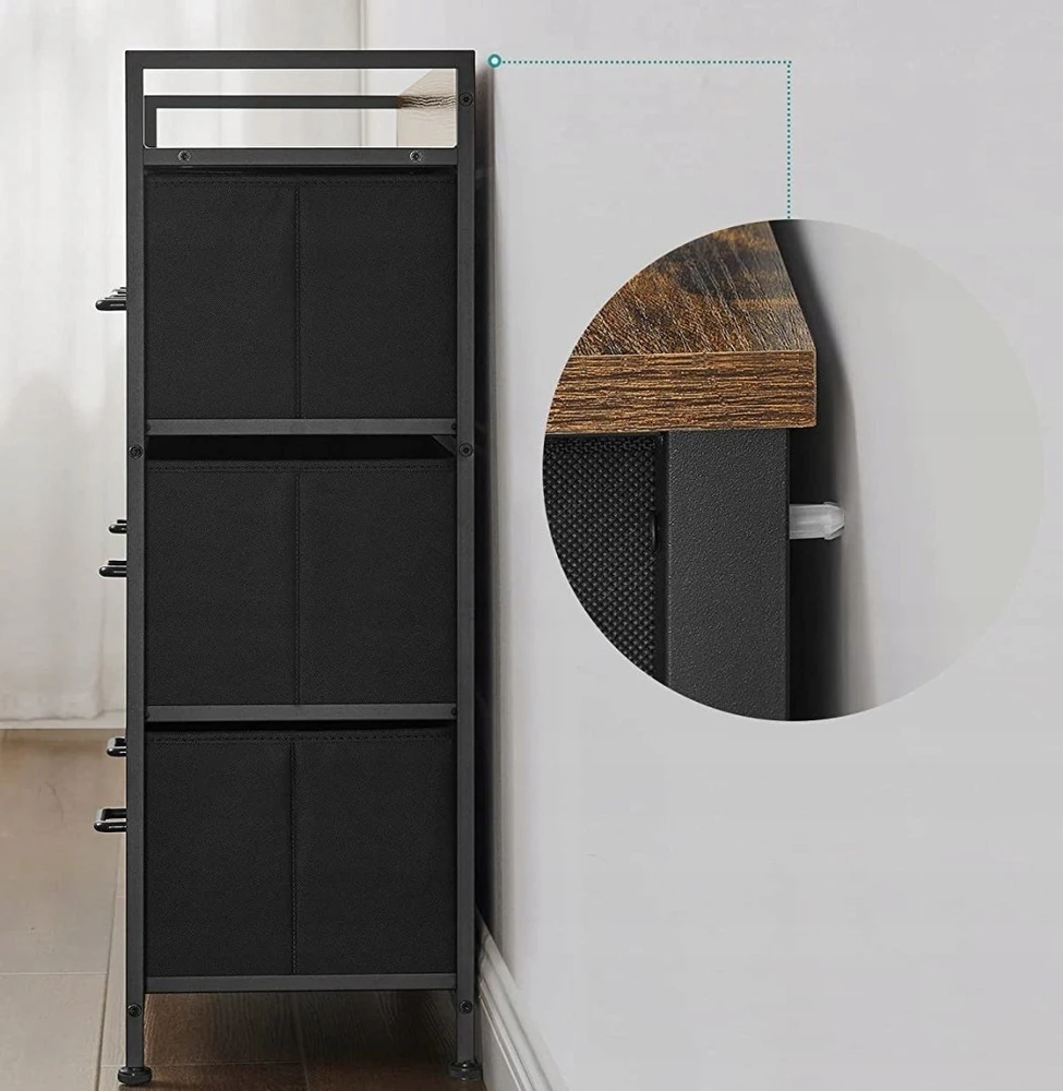 SONGMICS komoda su 7 medžiaginiais stalčiais, 98 x 28,5 x 85 cm, LTS137B01
