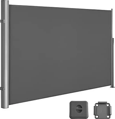 Songmics Šoninė markizė 160 x 350 cm antracito spalvos
