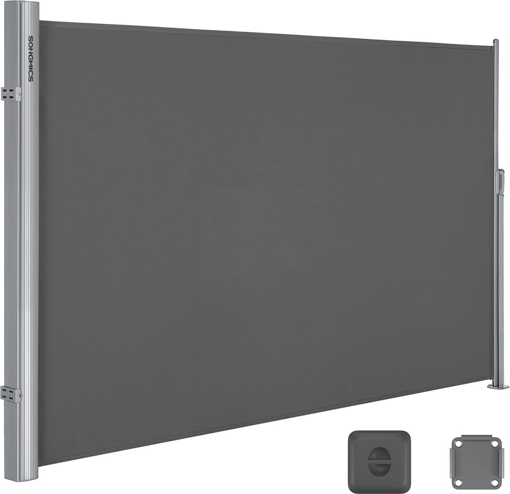 Songmics Šoninė markizė 160 x 350 cm antracito spalvos