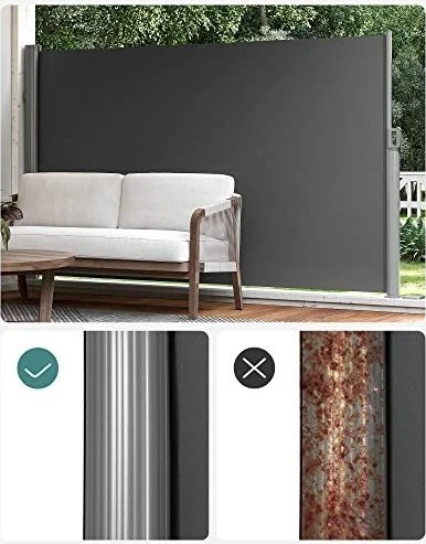 Songmics Šoninė markizė 160 x 350 cm antracito spalvos