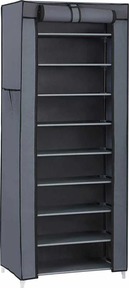 Songmics Batų stovas su dangčiu 58 cm Pilka