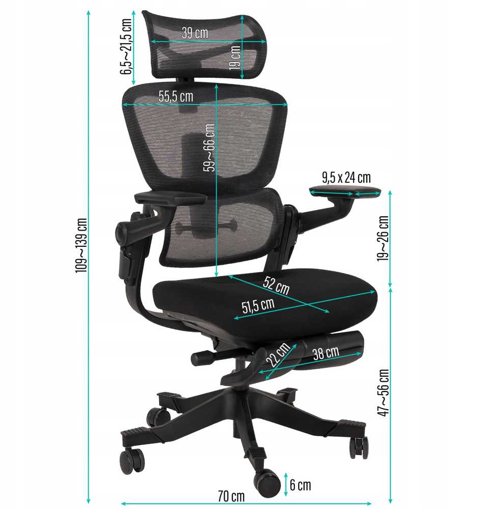 Biuro kėdė Songmics Nario-500 Juodas