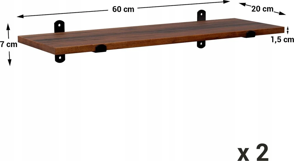 Songmics Derliaus plūduriuojančių lentynų rinkinys iš 2