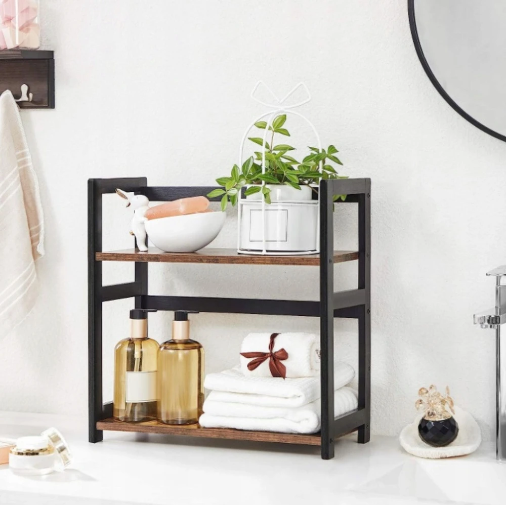 SONGMICS papuošalų dėžutė su 4 lygiais, 3 stalčiais ir stikliniu dangčiu JBC159W01