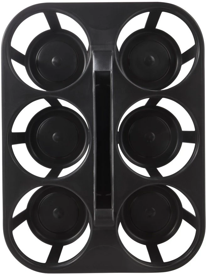 Songmics keeeper Flaschenträger"paco" 6-fach graphite mit Tragegriff zur Aufbewahrung und