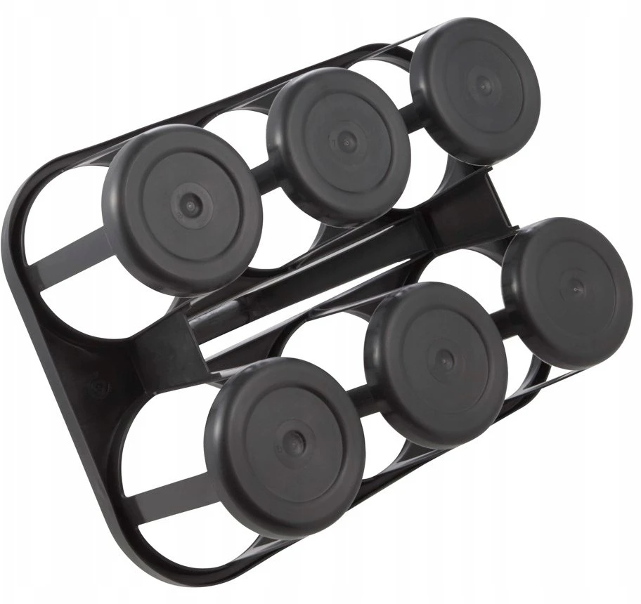 Songmics keeeper Flaschenträger"paco" 6-fach graphite mit Tragegriff zur Aufbewahrung und