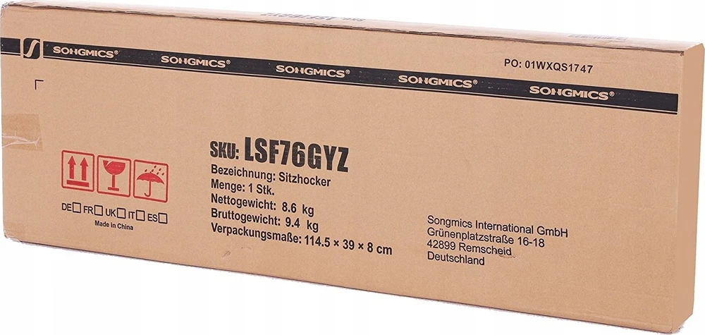 Songmics Suoliukas su atlenkiamu dangčiu 110 cm tamsiai pilkos spalvos