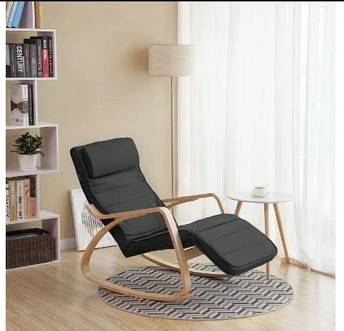SONGMICS supamasis fotelis su 5 padėčių reguliuojama kojų atrama, iki 150 kg, LYY10G