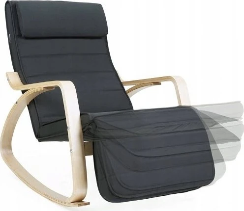 SONGMICS supamasis fotelis su 5 padėčių reguliuojama kojų atrama, iki 150 kg, LYY10G