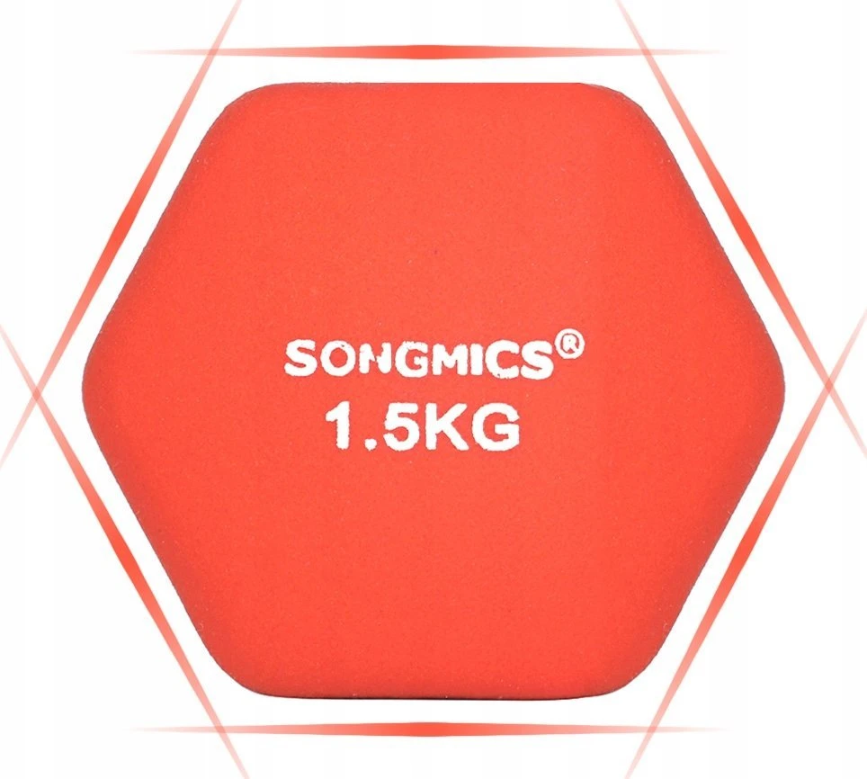 Songmics Hanteliai 2 x 1,5kg oranžinės spalvos