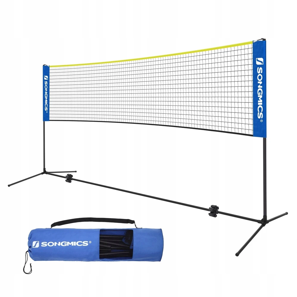 Songmics 5 m badmintono tinklas mėlynai geltonos spalvos