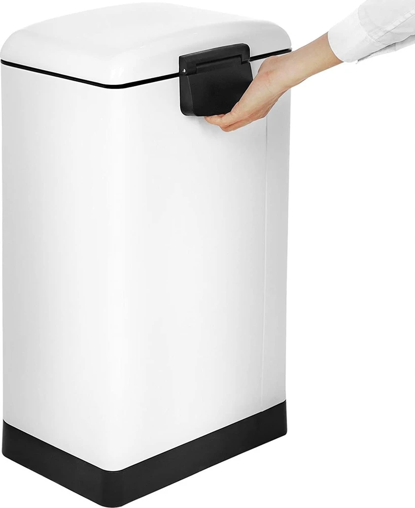 Songmics Atliekų dėžė 30 L balta