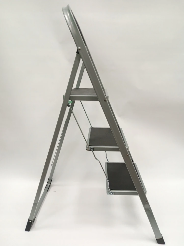 SONGMICS sulankstomos plieninės 3 pakopų kopėčios su rankena, 150 kg, GSL003GY01