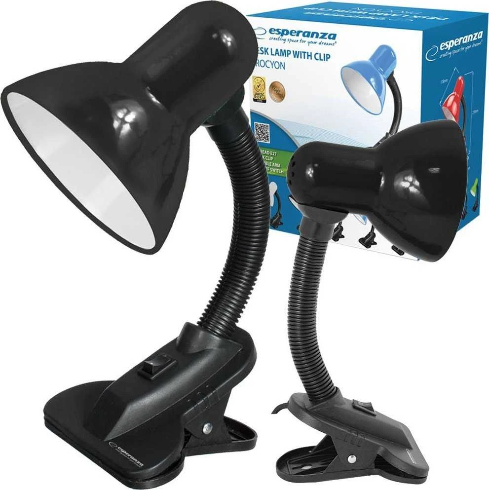 Esperanza stalinė lempa ELD106K E27 Procyon juoda