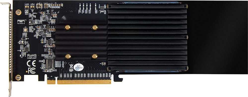 Sonnet Valdiklio sonetas PCIE 3,0 x 16 – 4 x M.2 M- klavišas M.2 4x4 tylus PCIE (SO- FUS- SSD -4X4-E3S)