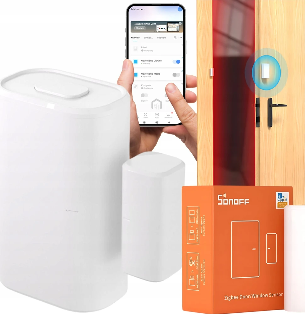 SONOFF SNZB-04P Zigbee Durų/langų magnetinis sensorius
