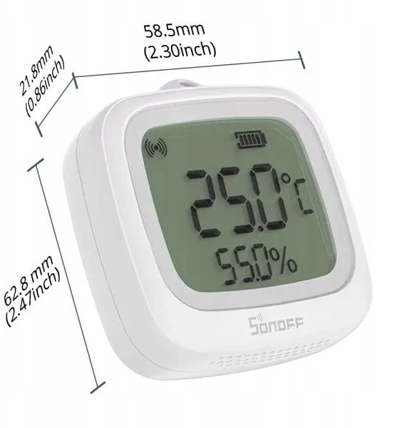 Sonoff SNZB-02WD Zigbee 3.0 temperatūros ir drėgmės belaidis sensorius IP65