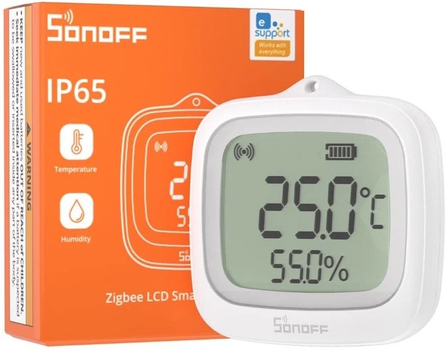 Sonoff SNZB-02WD Zigbee 3.0 temperatūros ir drėgmės belaidis sensorius IP65