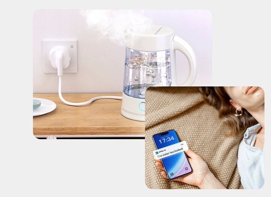 „Sonoff WS01TPF-E“ išmanusis sieninis WiFi lizdas (F tipo)