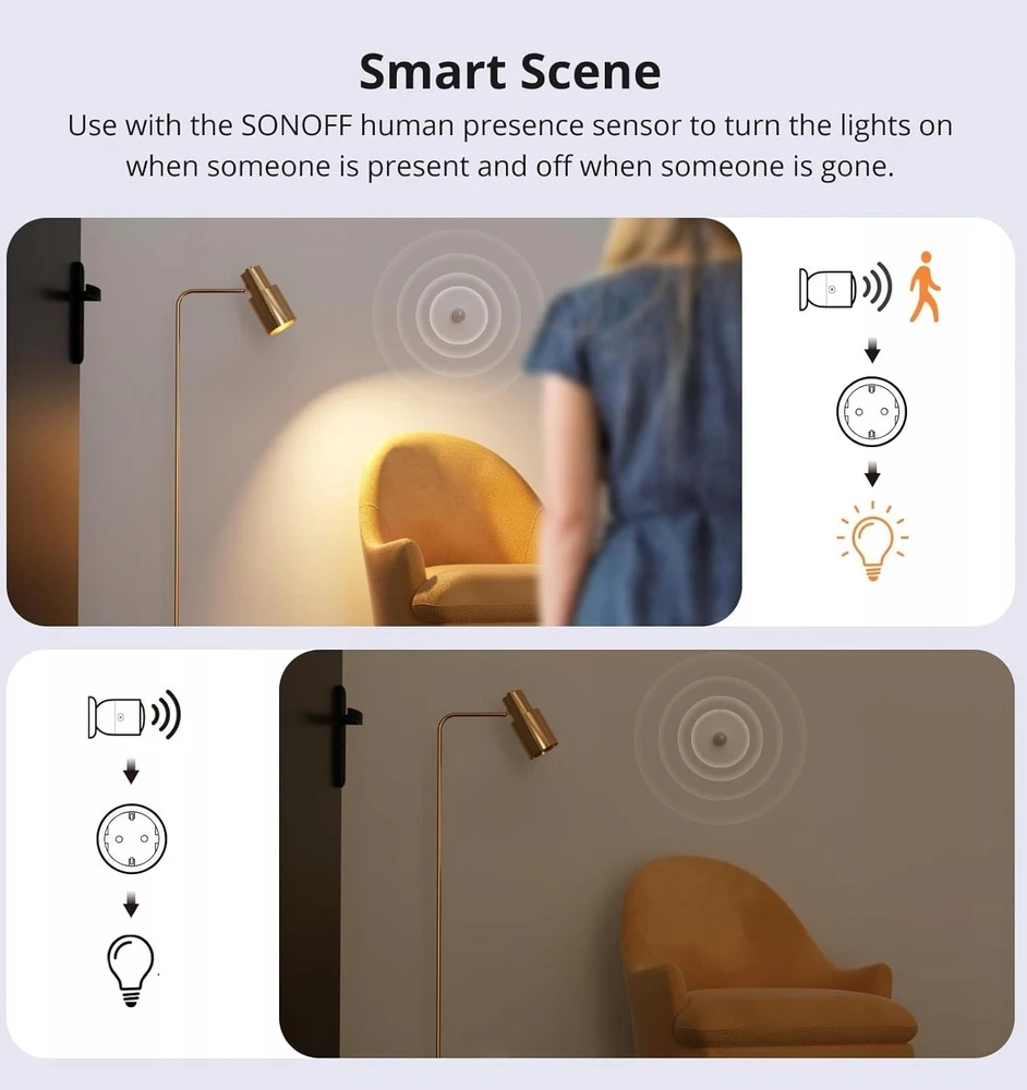 Sonoff S60TPF WiFi smart socket (4pak)