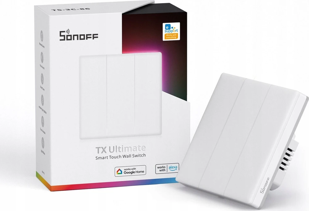 Sonoff TX Ultimate WiFi eWelink remote jutiminis 3 kanalų jungiklis