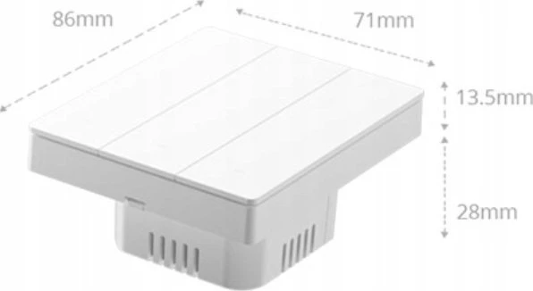 SONOFF M5 1 klavišo sieninis jungiklis 80mm pločio baltas M5-1C-80