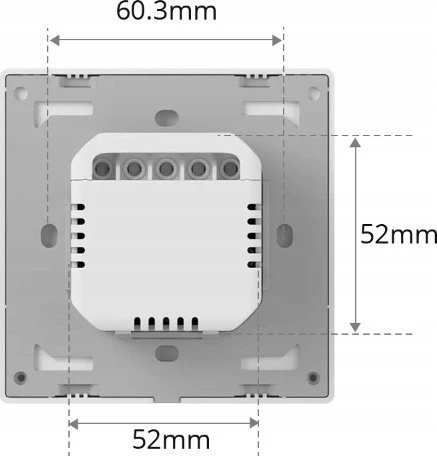 SONOFF M5 2 klavišų sieninis jungiklis 86mm pločio baltas M5-2C-86