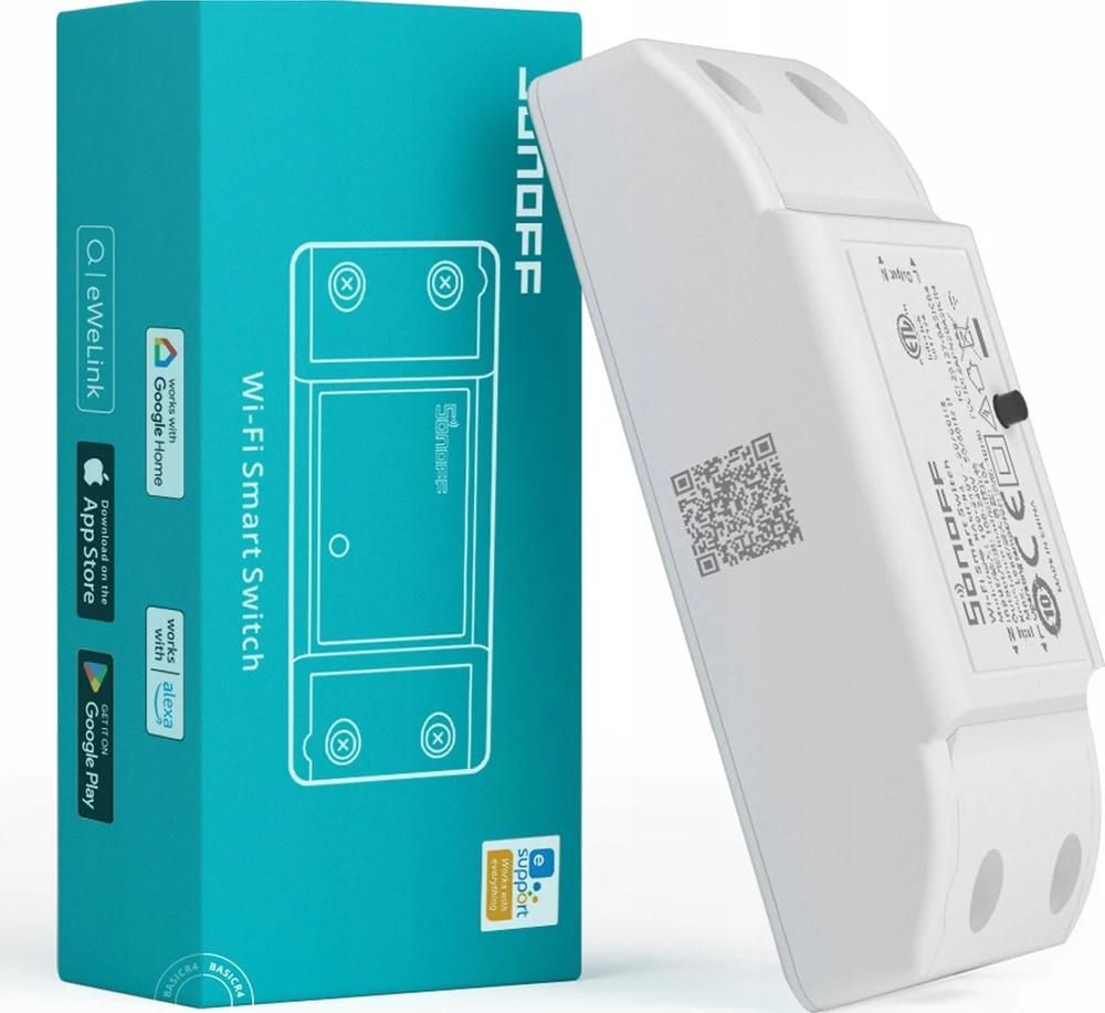 Sonoff BASICR4 Wifi + Bluetooth 10A relė