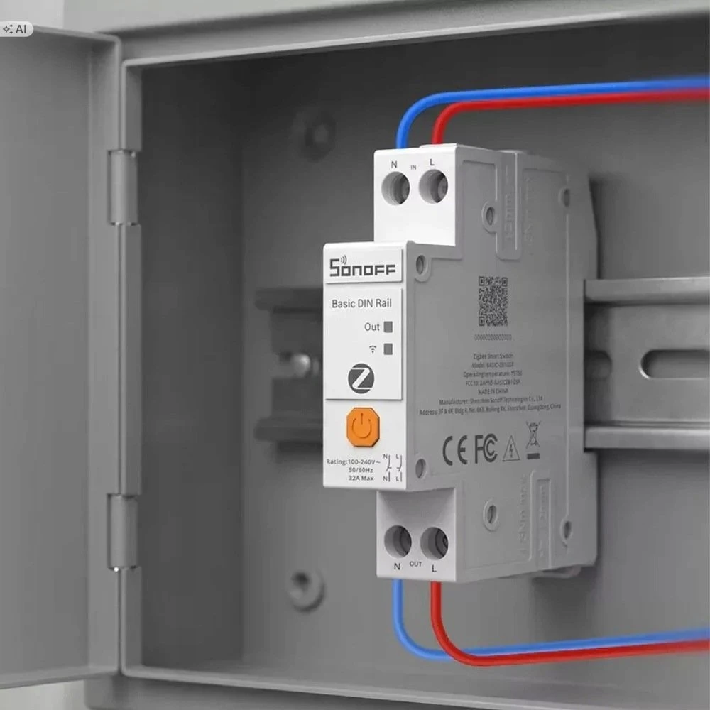 SONOFF Basic ZB1GSP išmanioji Zigbee DIN bėgelio relė 32A